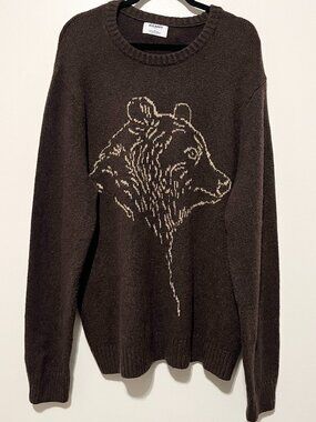 Old Navy Mens So Soft Bear Sweater XL Brown Granola Cabin Indie Normcore Outdoor